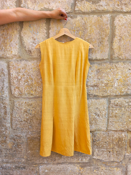 Vestido Vintage Handmade Mostaza