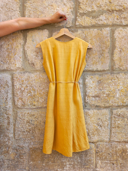 Vestido Vintage Handmade Mostaza