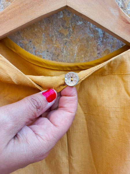 Vestido Vintage Handmade Mostaza