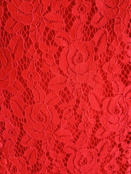 Vestido Vintage Rojo Encaje