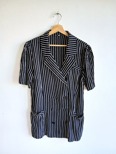 Sobre Camisa Vintage Rayas B/N