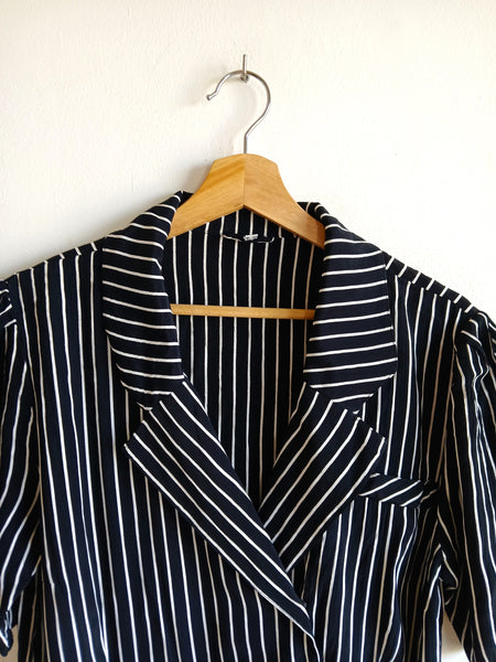 Sobre Camisa Vintage Rayas B/N