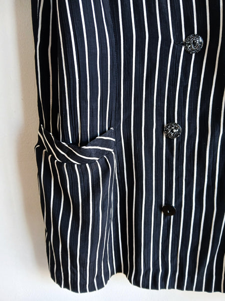 Sobre Camisa Vintage Rayas B/N