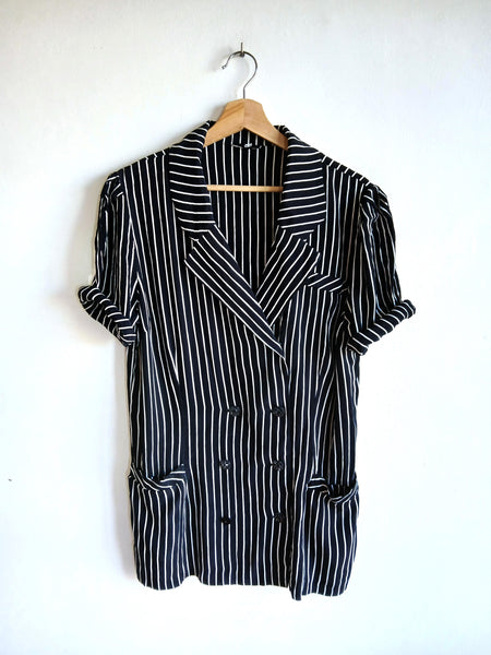 Sobre Camisa Vintage Rayas B/N