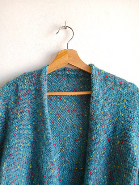 Chaqueta Vintage Hecha a Mano Turquesa