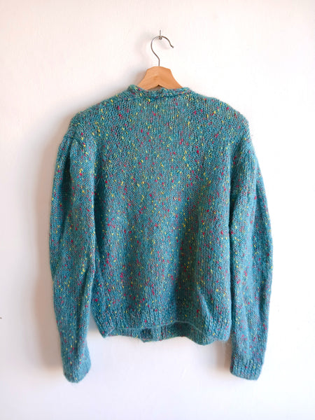 Chaqueta Vintage Hecha a Mano Turquesa