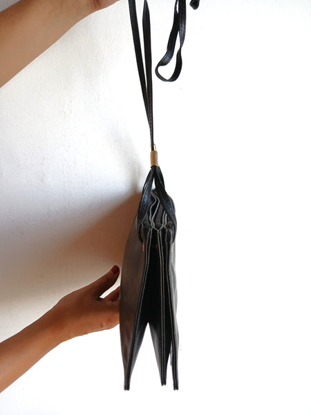 Bolso Vintage Negro Cremalleras