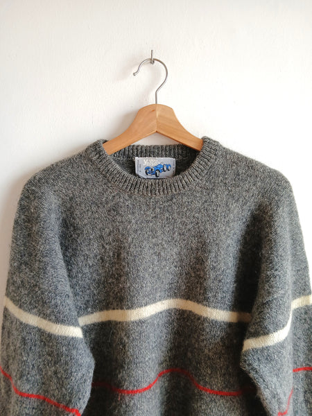 Jersey Vintage Gris Lana Pura