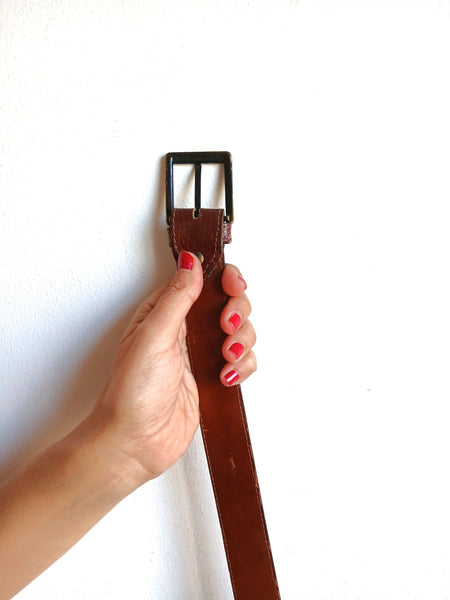 Cinturón Vintage Marrón y Dorado