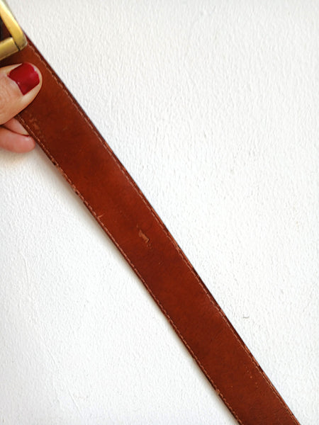 Cinturón Vintage Marrón y Dorado