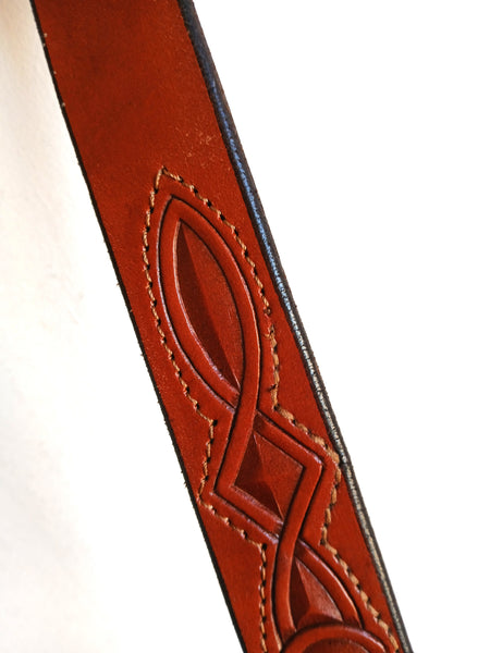 Cinturón Vintage Marrón Grabado