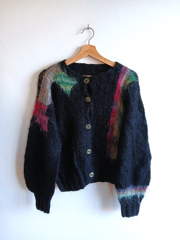 Chaqueta Vintage Hecha a Mano Angora