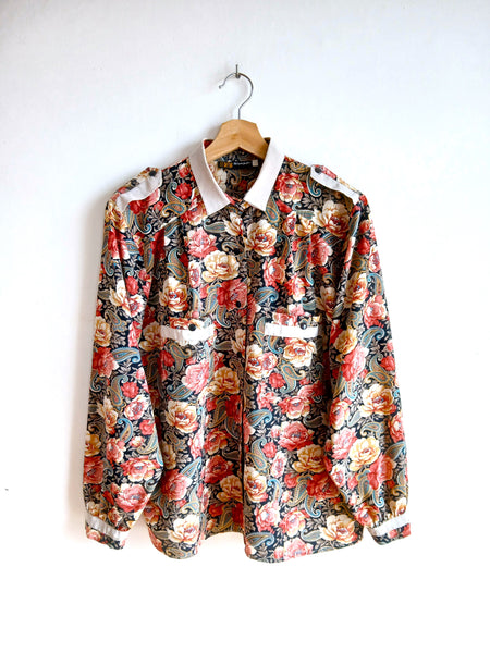 Camisa Vintage Flores Colores