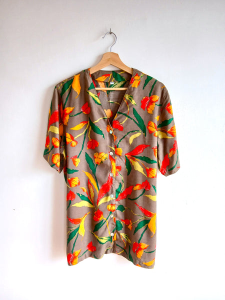 Camisa Vintage Claveles