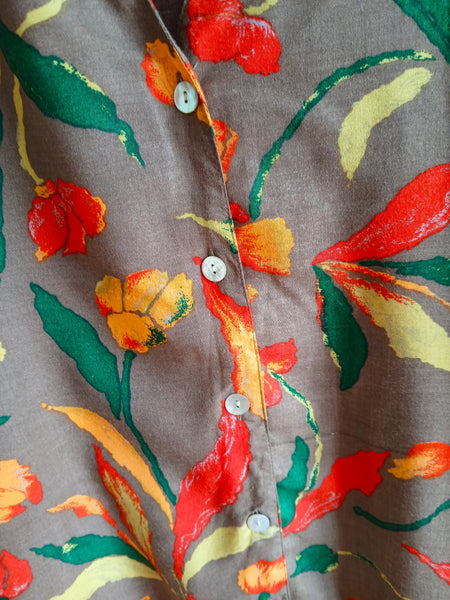Camisa Vintage Claveles