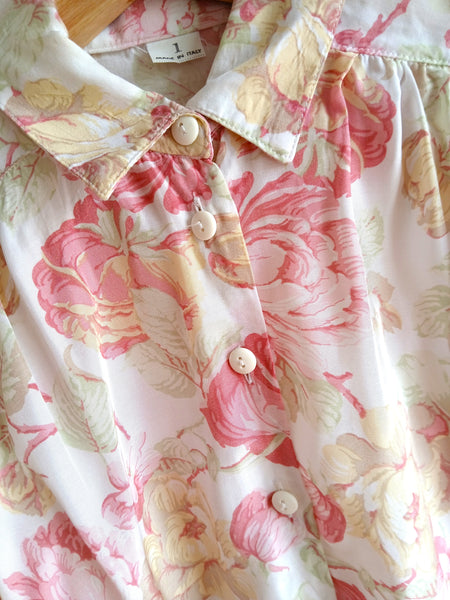 Camisa Vintage Fiori Italia