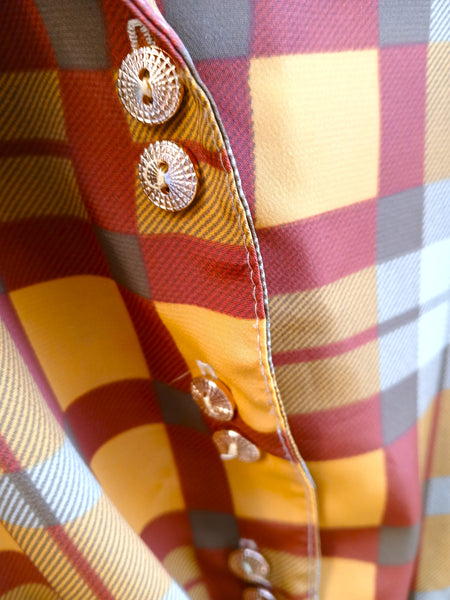 Camisa Vintage Cuadritos y Lazo