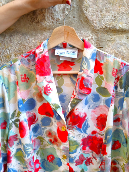 Camisa Vintage Flores Colores