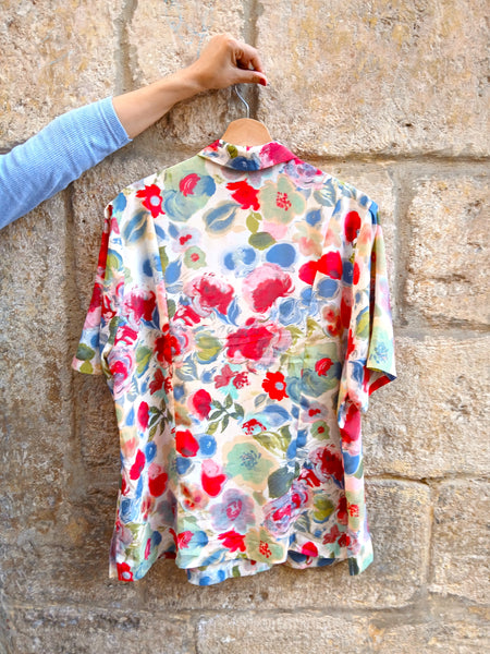 Camisa Vintage Flores Colores
