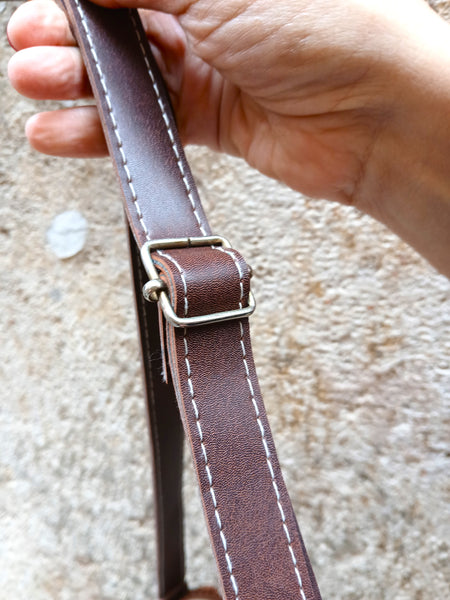 Bolso Vintage Tela y Ante