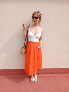Falda Vintage Naranja Jaeger UK