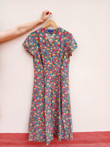 Vestido Vintage 100% Pura Seda