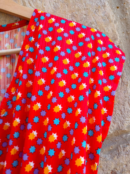 Vestido Vintage Hecho a Mano Rojo