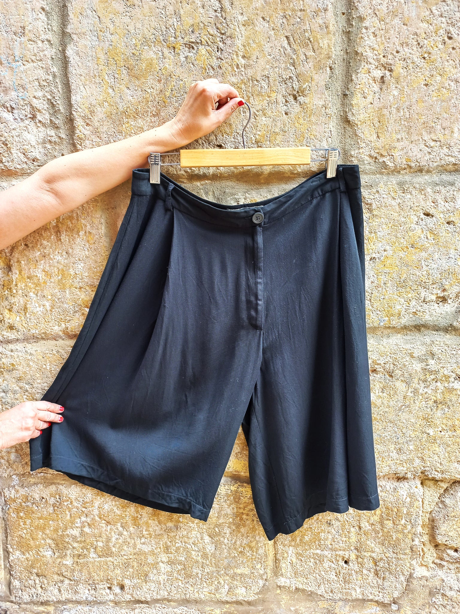 Falda Pantalón Vintage Negra