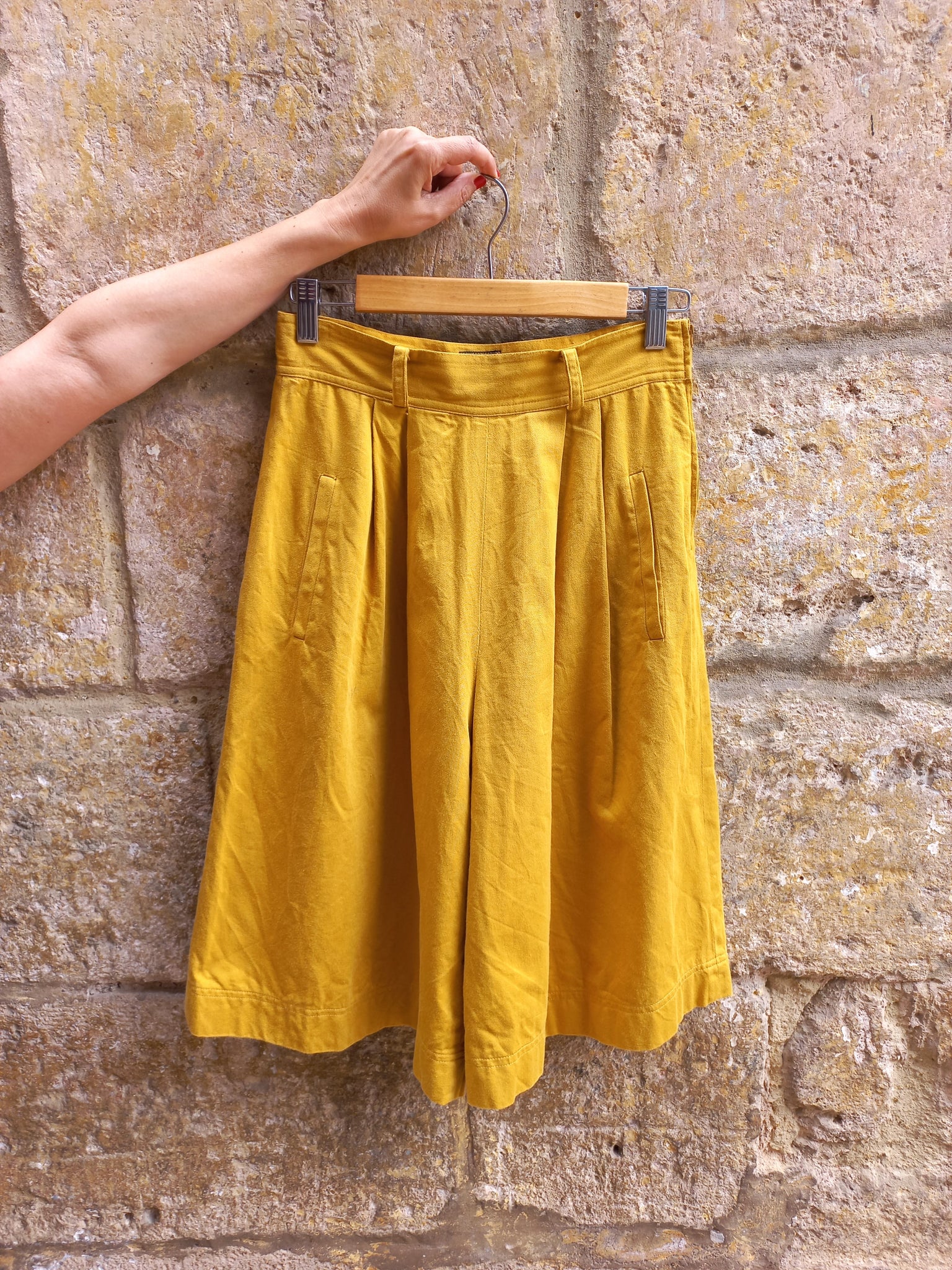 Falda Pantalón Vintage Mostaza