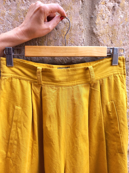 Falda Pantalón Vintage Mostaza