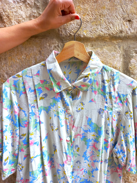 Camisa Vintage Handmade Seda