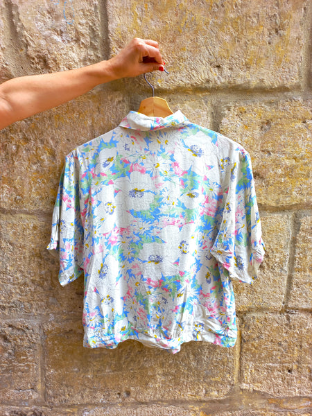 Camisa Vintage Handmade Seda
