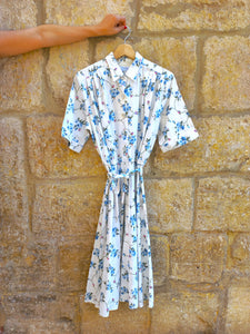 Vestido Vintage Blanco Flores