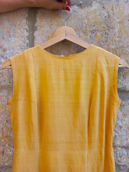 Vestido Vintage Handmade Mostaza