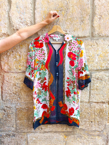 Sobre Camisa Vintage Seda Italy