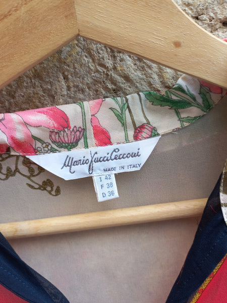 Sobre Camisa Vintage Seda Italy
