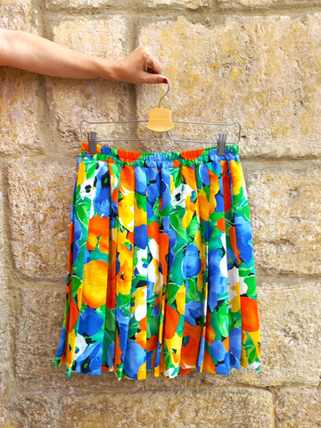 Falda Vintage Tablas Colores