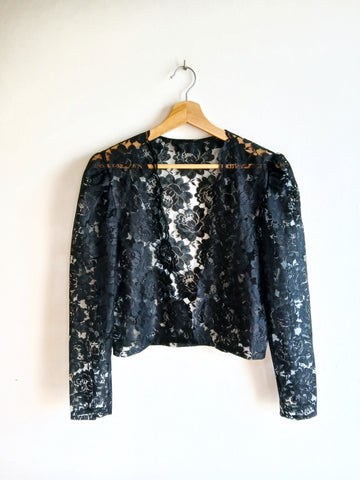 Camisa Vintage Negra Flores