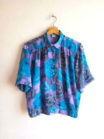 Camisa Vintage Flores Italy