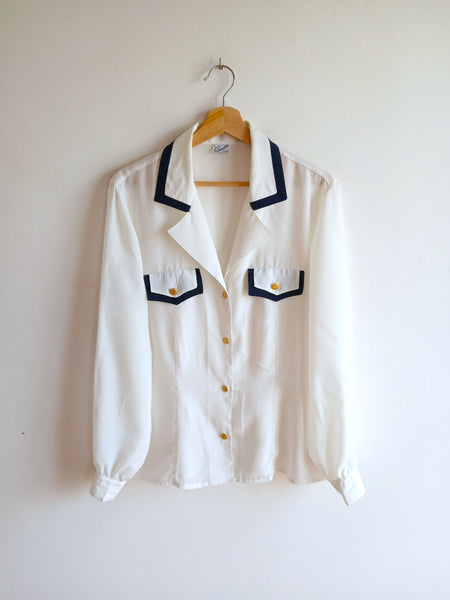 Camisa Vintage Blanca Italy