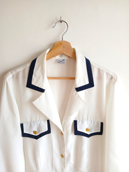 Camisa Vintage Blanca Italy