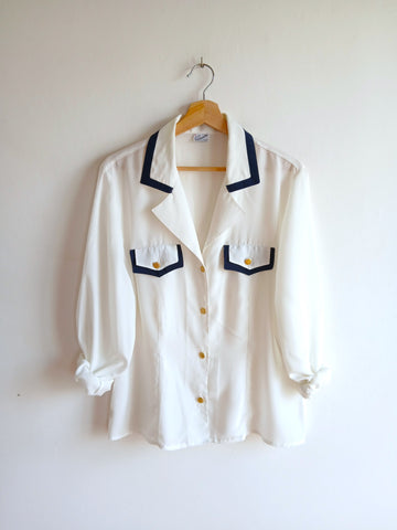 Camisa Vintage Blanca Italy