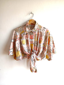 Camisa Vintage Estampado Crazy