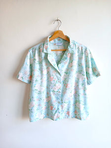 Camisa Vintage Azulita Flores