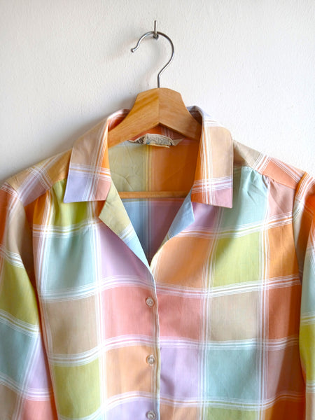 Camisa Vintage Cuadros Colores