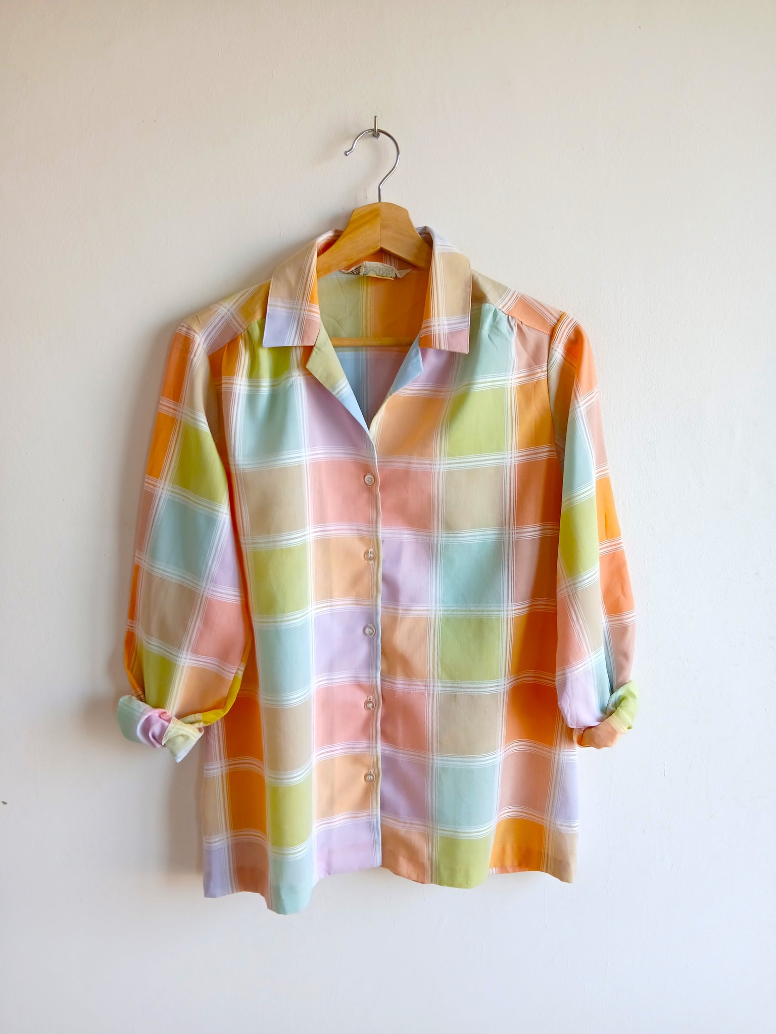 Camisa Vintage Cuadros Colores