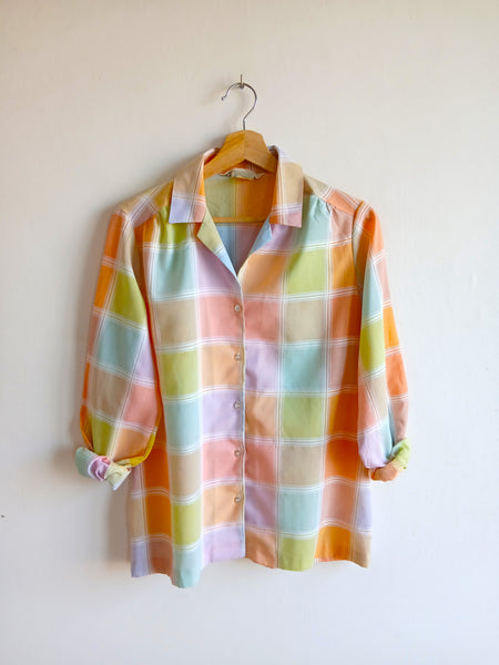 Camisa Vintage Cuadros Colores