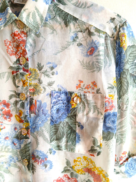 Camisa Vintage Flores Colores