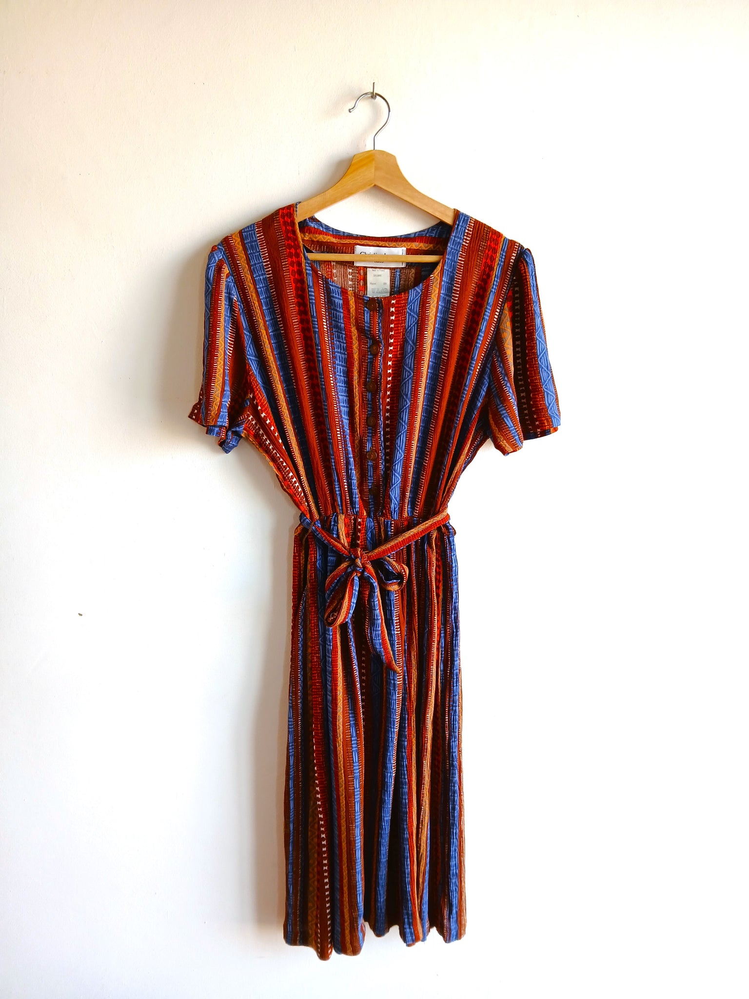 Vestido Vintage Rayas y Cinturón