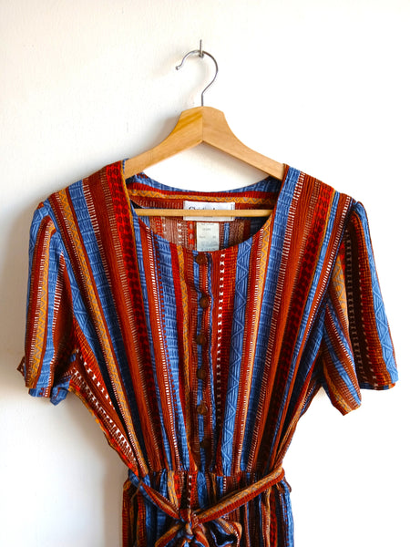 Vestido Vintage Rayas y Cinturón